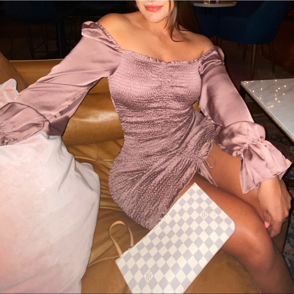 Smocked Long Sleeve Dress